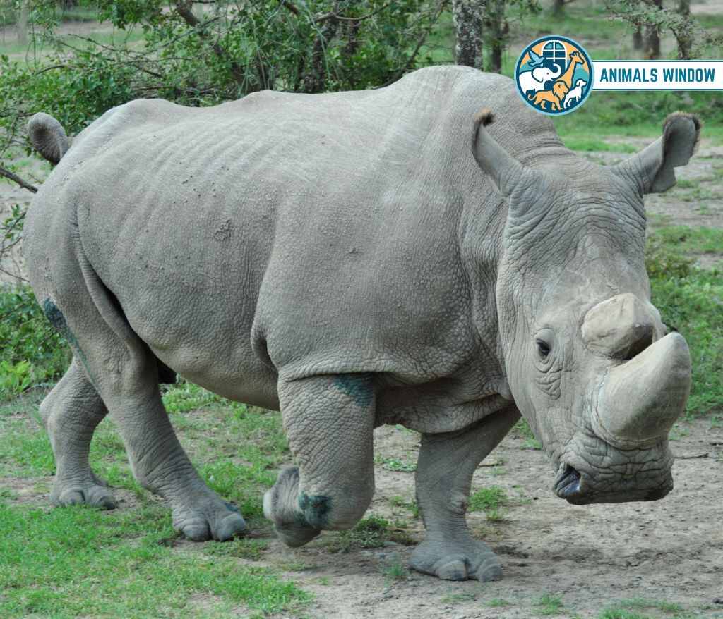White Rhinoceros Obese Animal in the World