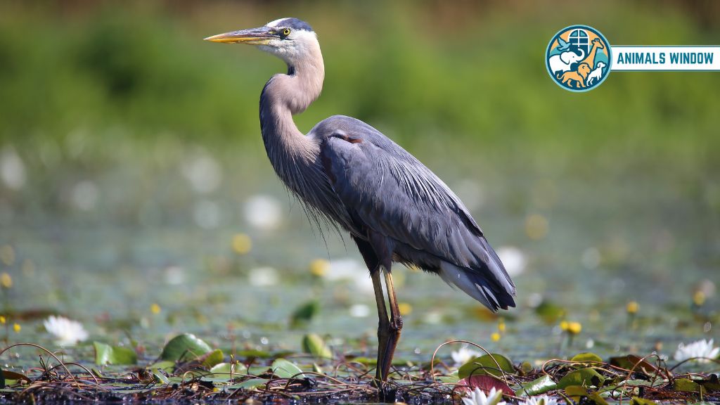 Great Blue Heron Animals With Long Necks