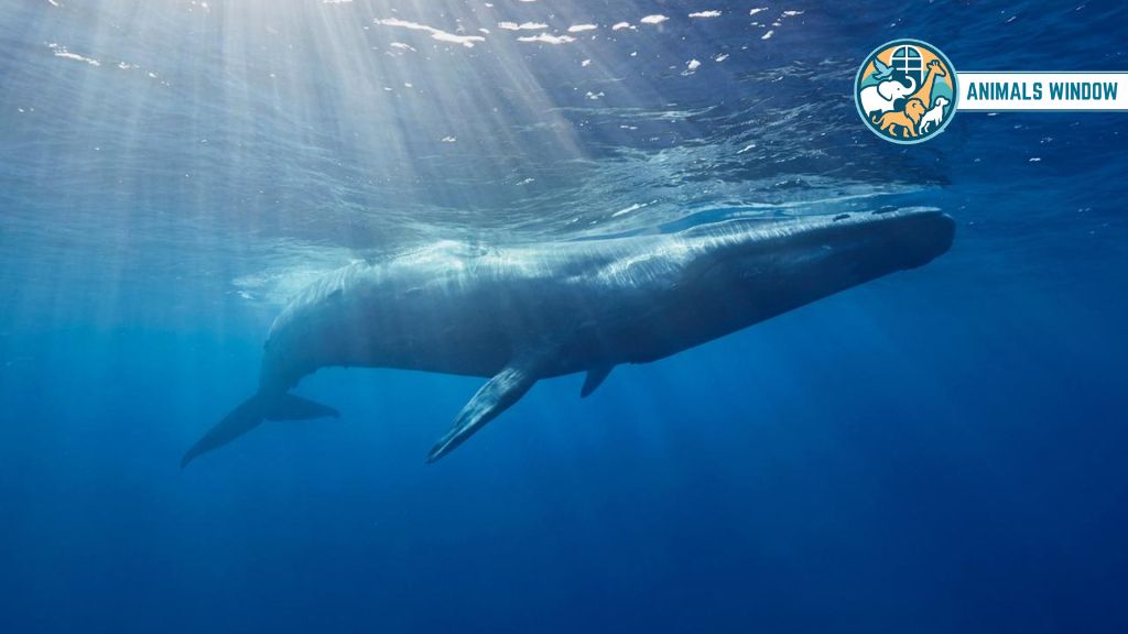 Blue Whale Animal with Flippers