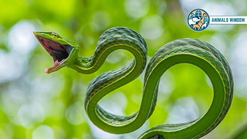 Asian Vine Snake Animal with Big Eyes