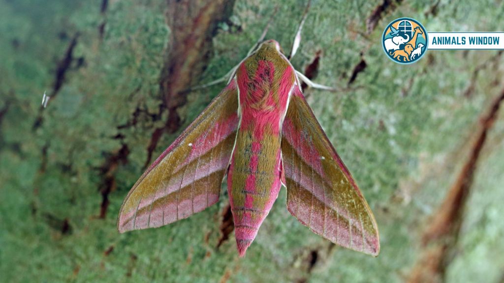 Elephant Hawk-Moth Real Pink Animals