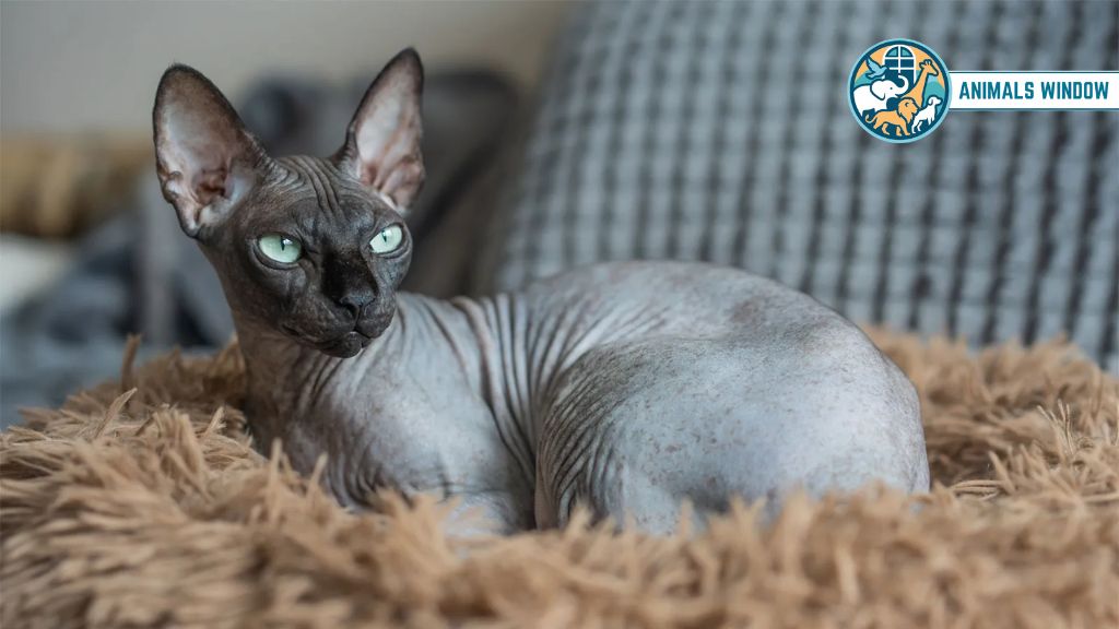 Sphynx Cat Animal with Big Eyes